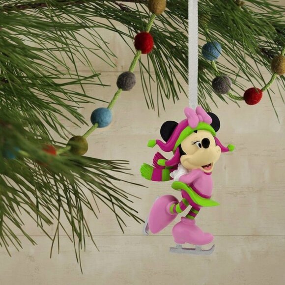 Hallmark Disney Minnie Mouse Skating Collectible Christmas Ornament - Picture 1 of 5